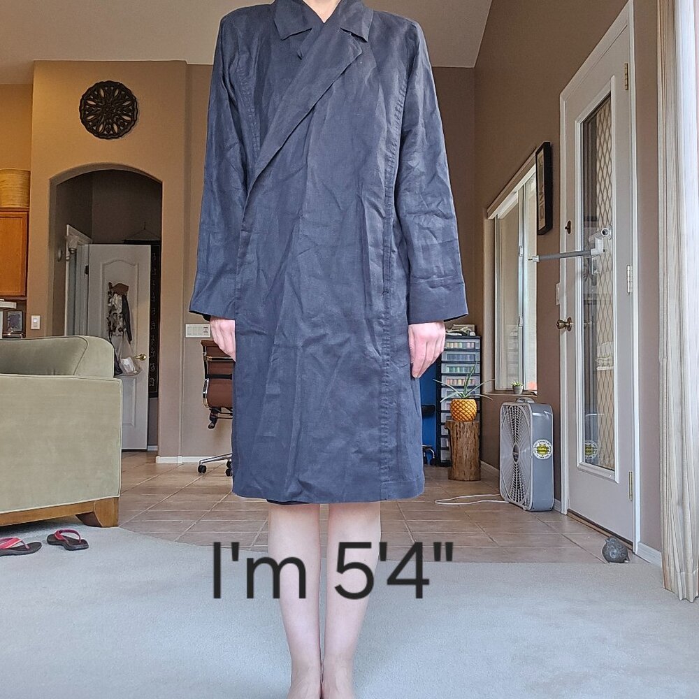 Eileen Fisher Organic Linen LONG Blazer/Robe/Kimono - Picture 2 of 9